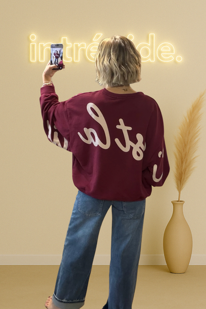 Le sweat C’est la vie – bordeau ♥️