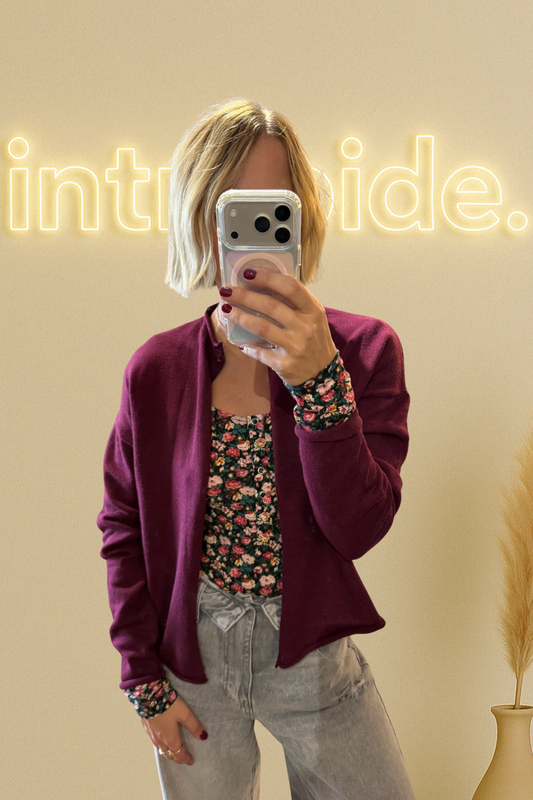 Le gilet Cachemire - Cassis 🍇