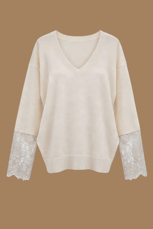 Le pull Dentelle – écru 🤍