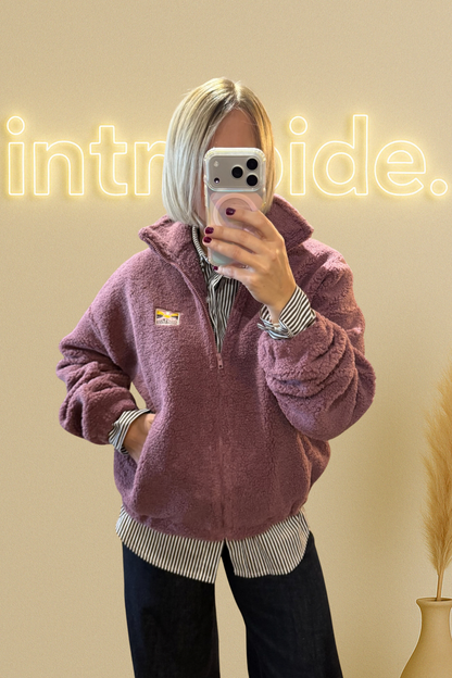 La veste Teddy - Vieux rose 🍇