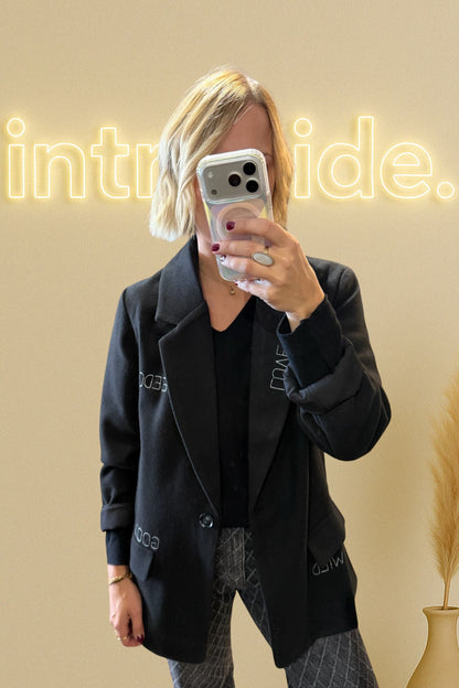 Le Blazer à Demi-Mot - noir 🖤