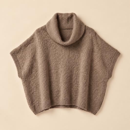 Le poncho Solène - Taupe 🐻