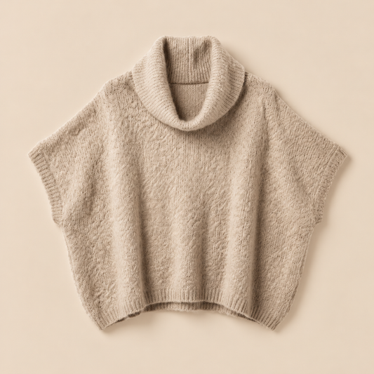 Le poncho Solène - Beige 🤍