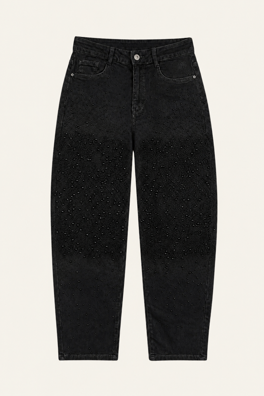 Le jean Barrel Sparkle - noir 🖤✨