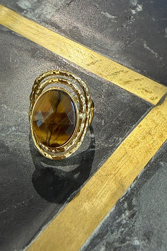 Bague Gaïa œil-de-tigre 🐯